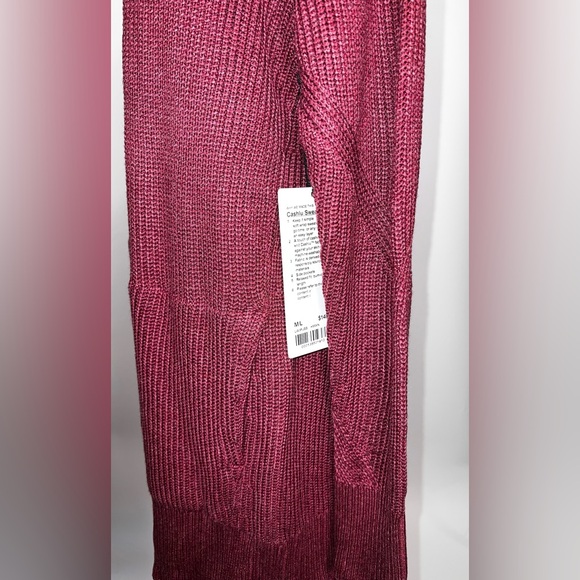 🩷NWT LULULEMON CASHLU SWEATER WRAP IN HEATHERED MULLED WINE M/L - Picture 11 of 15